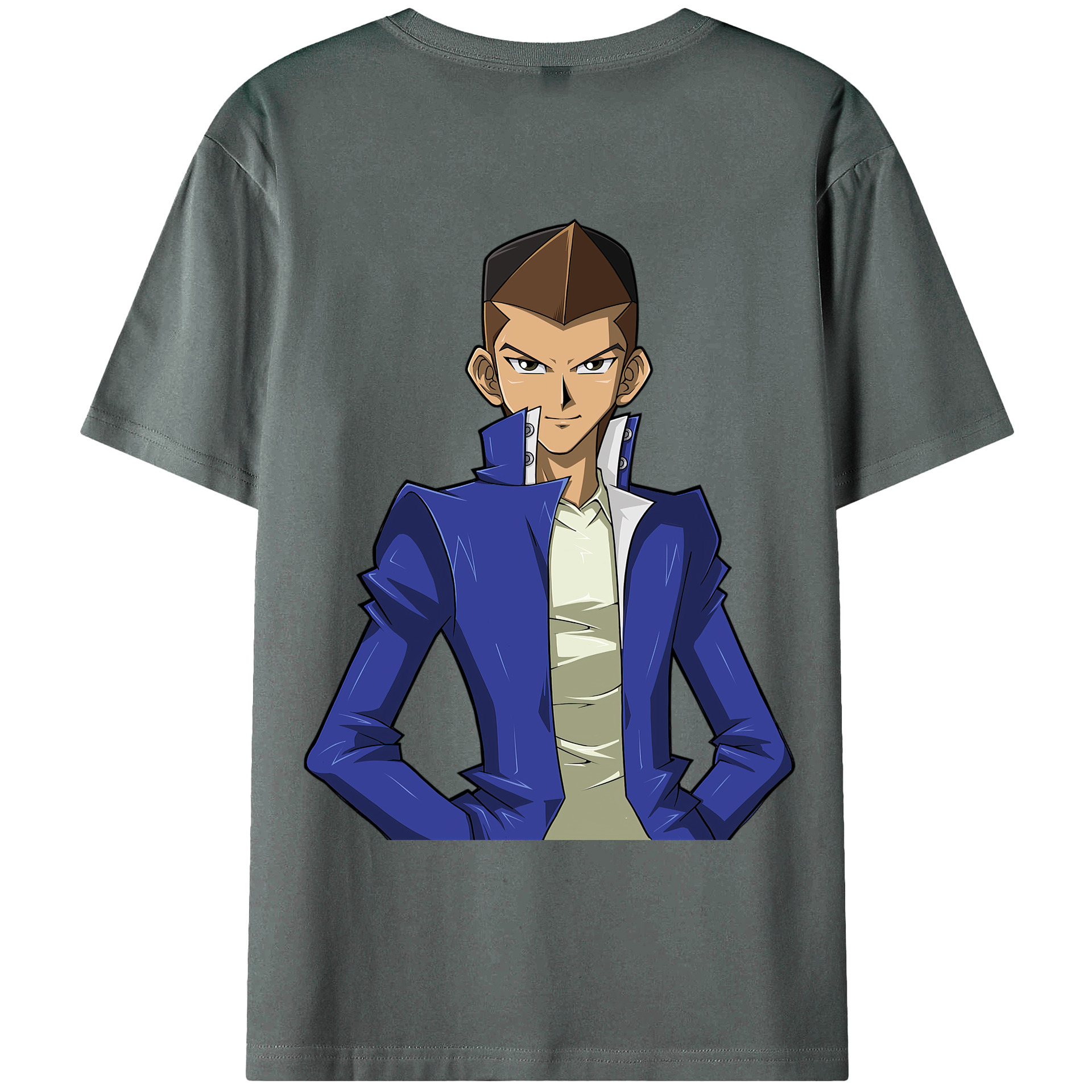 （画像用） 遊☆戯☆王 Yu-Gi-Oh! 綿100％ メンズ半袖Tシャツ（バックプリント） 通気性